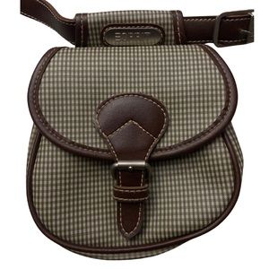 ESPRIT Vintage crossbody/Fanny pack brown & green gingham check LIKE NEW RARE